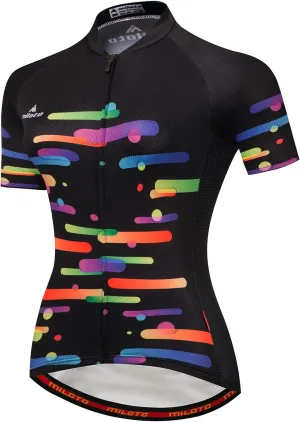 Aogda Cycling Jerseys Women Bike Tops Bicycle Shirts Ladies Biking Clothing