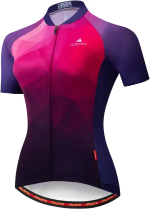 Aogda Cycling Jerseys Women Bike Tops Bicycle Shirts Ladies Biking Clothing