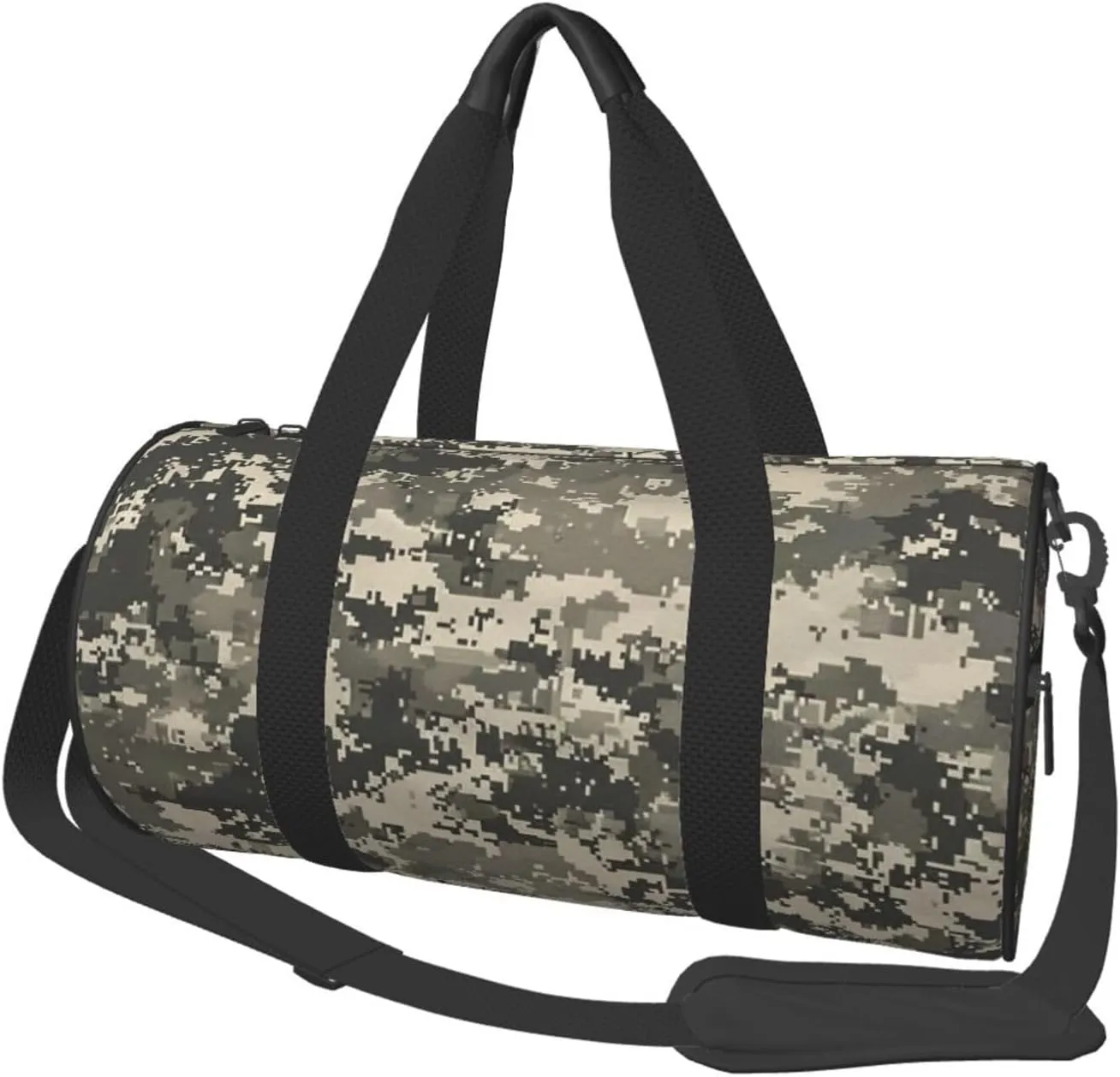 Army Digital Camouflage Printed Sports Gym Bag for Men Women Foldable Duffel Bag Carry On Weekender Bag for Travel Sports
