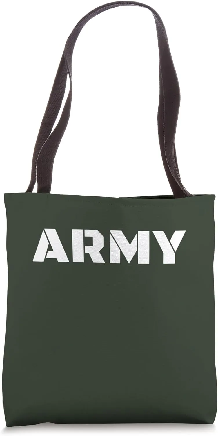 ARMY - Tactical Military Bold Text for Defense Enthusiasts Tote Bag