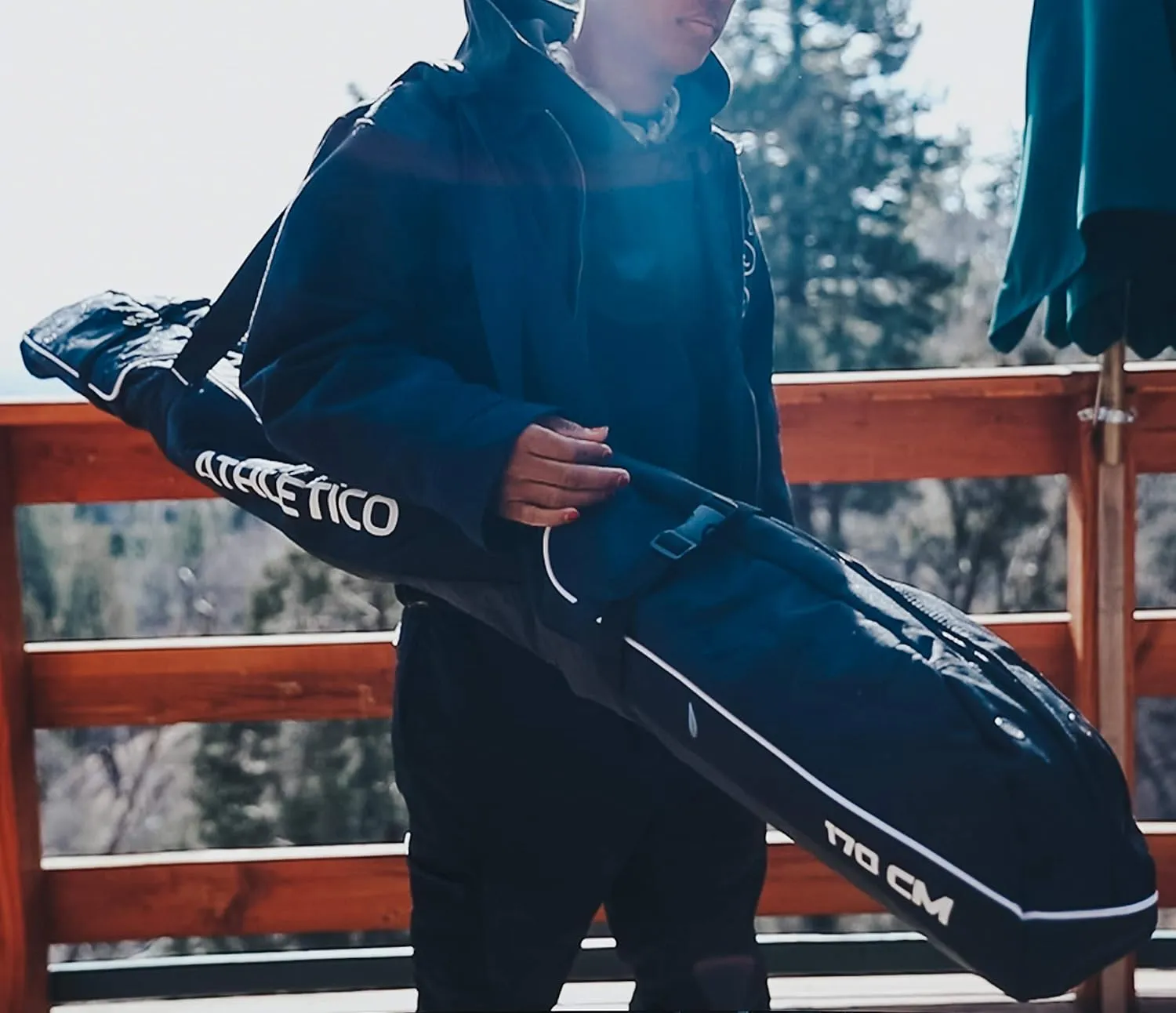 Athletico Diamond Trail Padded Ski Bag - Single Ski Travel Bag to Transport Skis