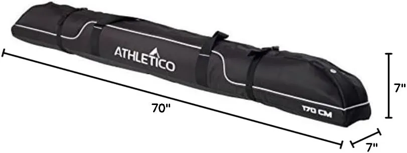 Athletico Diamond Trail Padded Ski Bag - Single Ski Travel Bag to Transport Skis