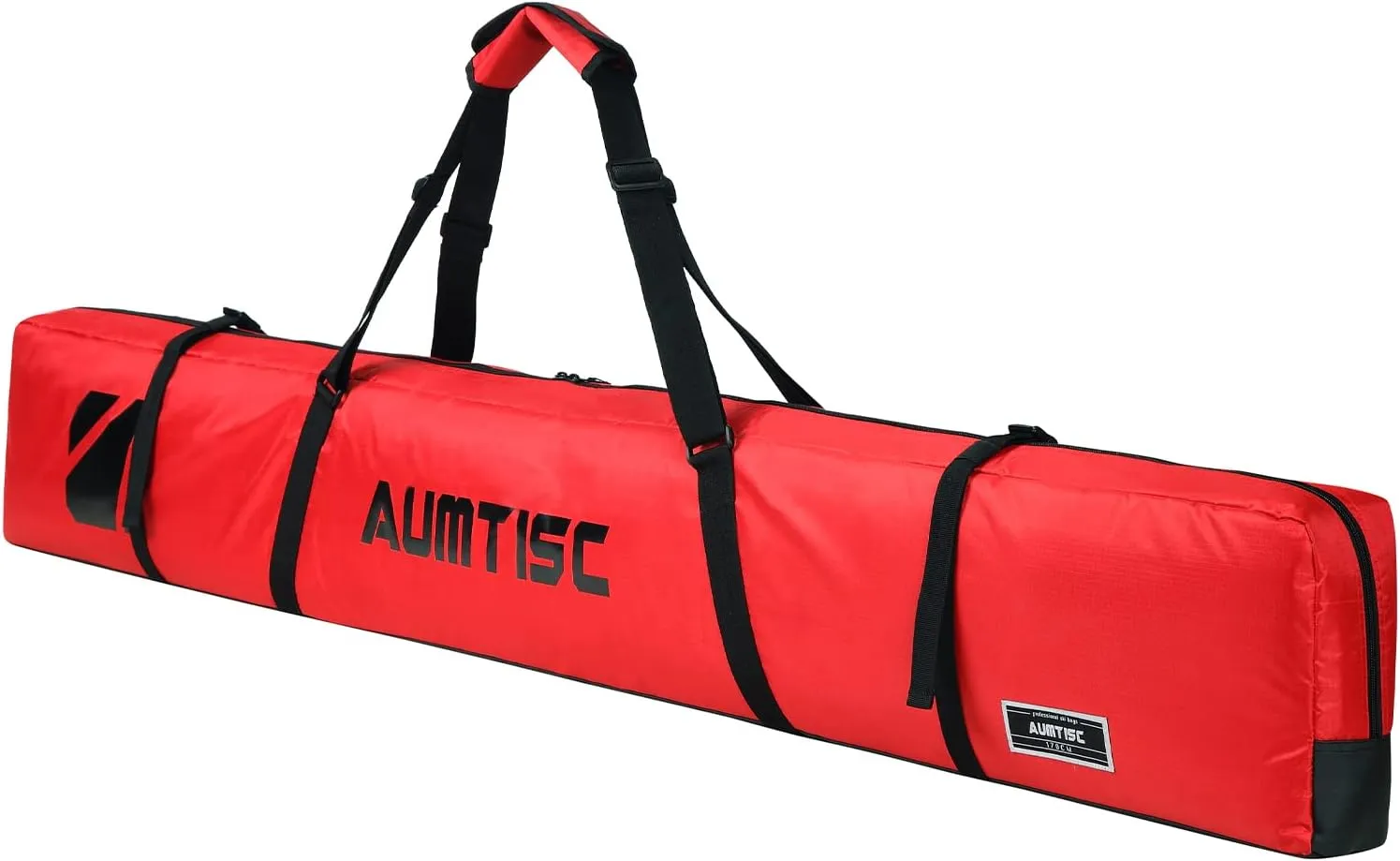AUMTISC Fully Padded Ski Bag, Single Ski Travel Bags to Transport Skis Gear with Pocket and Adjustable Shoulder Strap, 170 185 cm