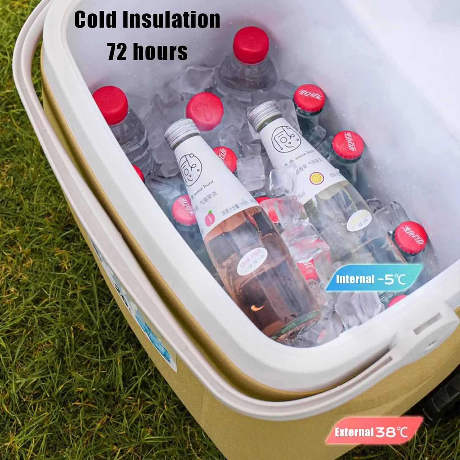 Automotive Camping Coolers for Land Rover Defender/Discovery/Range Rover, Leak-Resistant Outdoor Hard Cooler Portable Insulated Cooler for Travel, Camping, Picnic,A Small