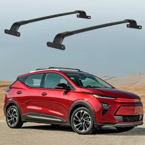 AUXMART Roof Rack Cross Bars fits for Chevrolet Bolt EUV 2022-2025(Not fit for Bolt EV) with Raised Side Rails 220lbs Adjustable Aluminum Crossbars Compatible with Roof Boxes Bags Kayak Bicycle