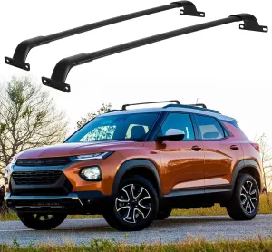 AUXMART Roof Rack Cross Bars fits for Chevrolet Chevy Trax 2RS ACTIV LT 2023 2024 2025 with Side Roof Rails 220lbs Adjustable Aluminum Crossbars Compatible with Roof Boxes Bags Kayak Bicycle Rooftop