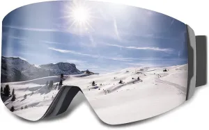 AVAWAY Ski Goggles Women Men Adult Snowboard Skiing Goggle Anti Fog Safety Glasses OTG Winter Snow Sports Accessory Gear