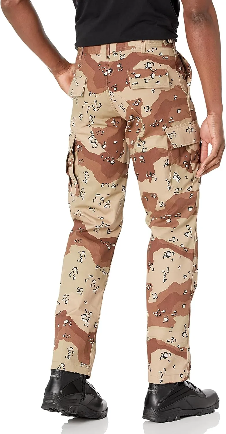 BACKBONE Mens Casual Street Fashion Camo Cargo Pants Army Combat Military BDU Pants Work Hunt Pants