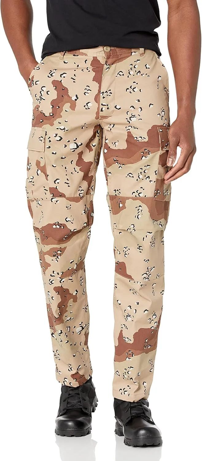 BACKBONE Mens Casual Street Fashion Camo Cargo Pants Army Combat Military BDU Pants Work Hunt Pants