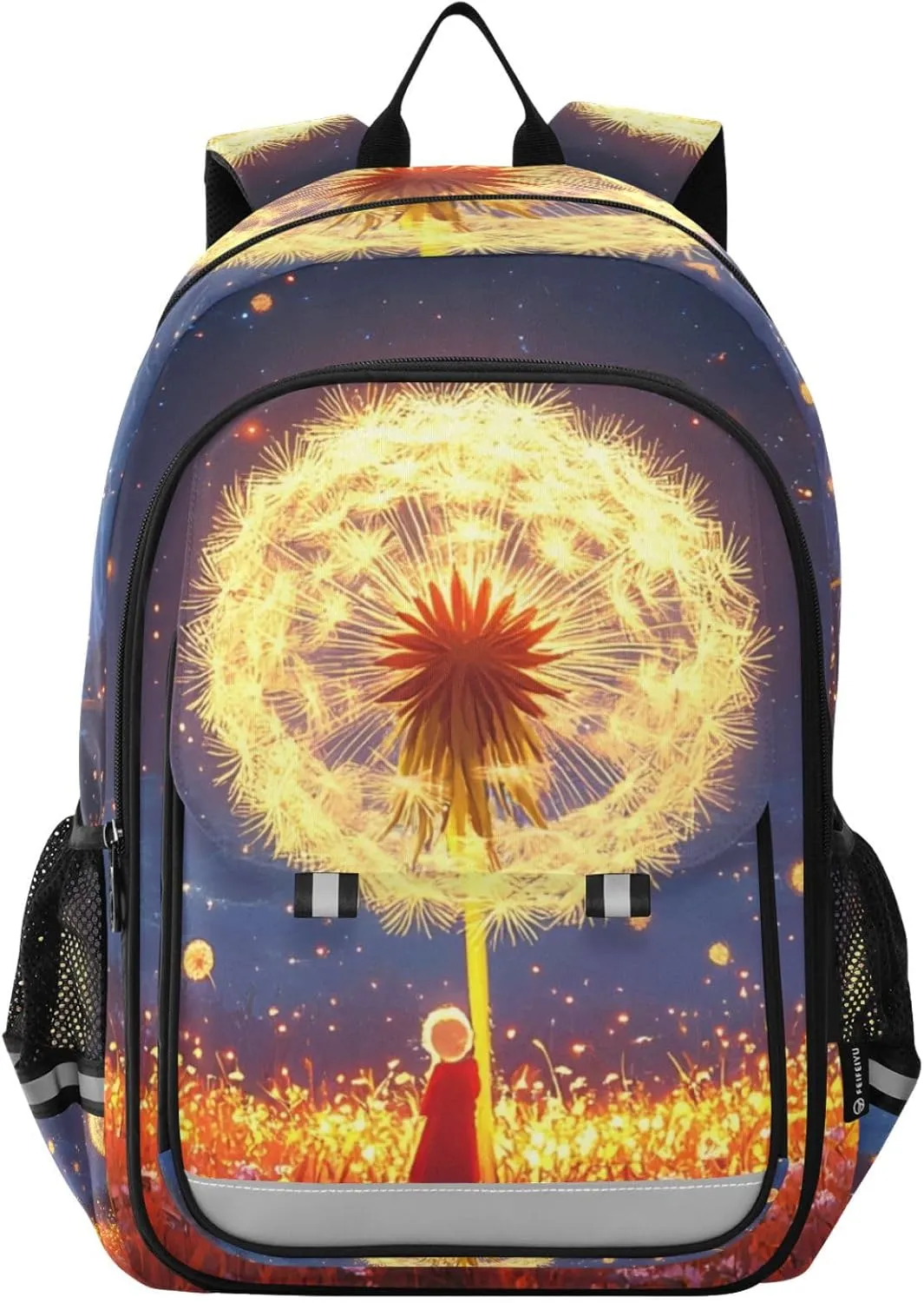Backpack Beautiful Scene Grassland Travel Laptop Daypack Shoulder Bag Book Bag Daypack with Reflective Strip 12.9 ×17.7 In