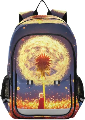 Backpack Beautiful Scene Grassland Travel Laptop Daypack Shoulder Bag Book Bag Daypack with Reflective Strip 12.9 ×17.7 In