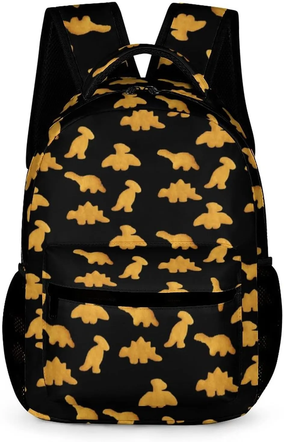 Backpack Cute Dinosaur Chicken Nuggets Pattern Laptop Backpack Casual Daypack Cute Travel Backpack for Women Men