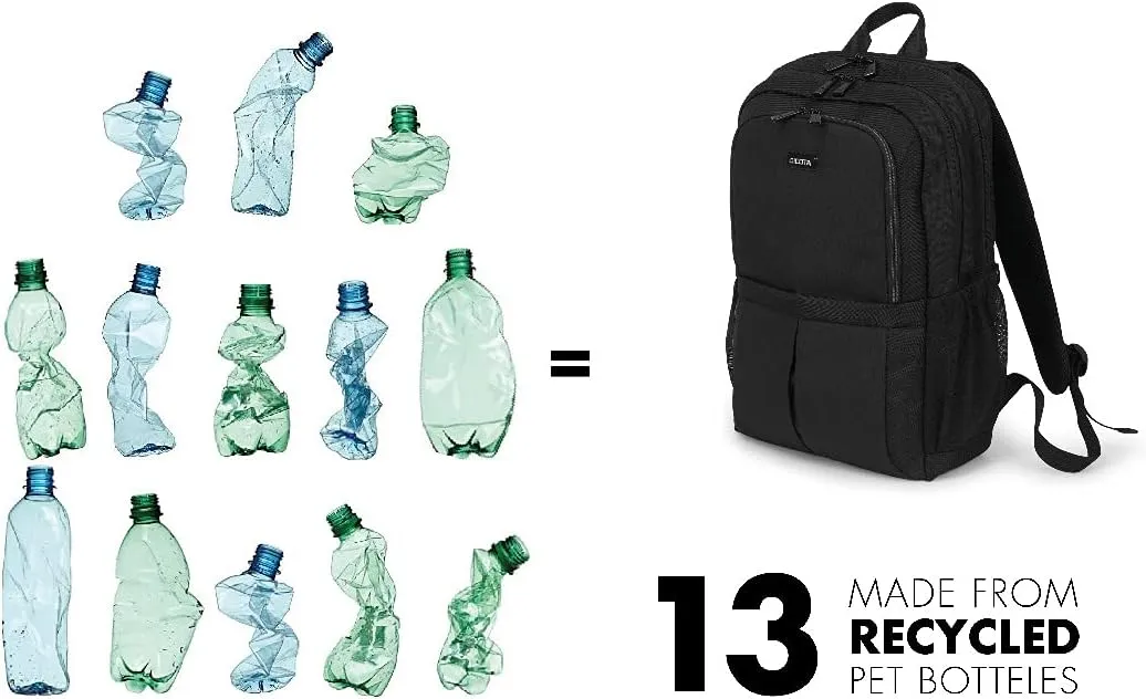 Backpack Eco Scale - Notebook Carrying Backpack - 15" - 17.3" - Black, Transparent, One Size, D31696
