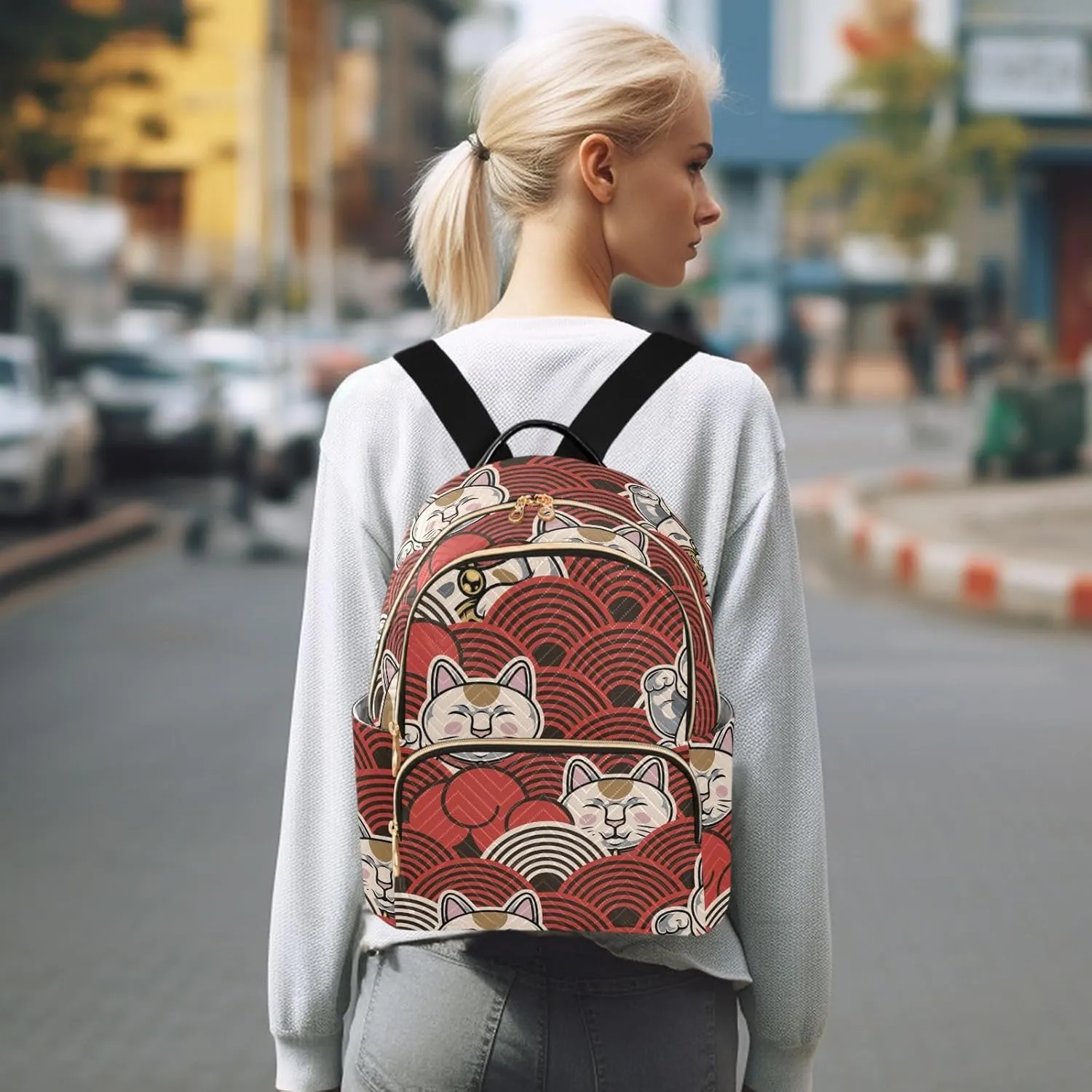 Backpack for Women Light Weight Small Backpack Purses Daily Backpack for Travel Lightweight Daypack for Work Daily Party（Small Pattren 4）