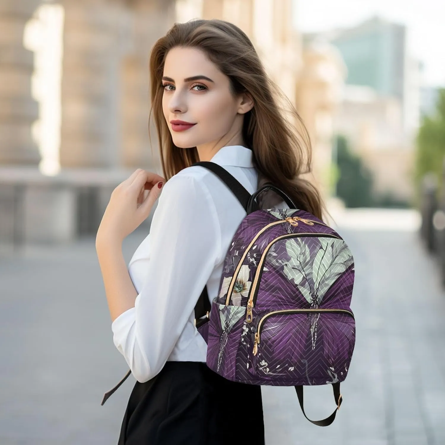 Backpack Purse for Women Funny Classic Bag Backpack Retro Fashion Large Capacity Backpack Funny Present for Women Men (Medium Pattren 2)