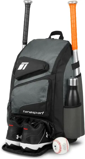 Baseball Bag - Backpack for Baseball, Softball, Tball - Adults & Youth Bat Bag