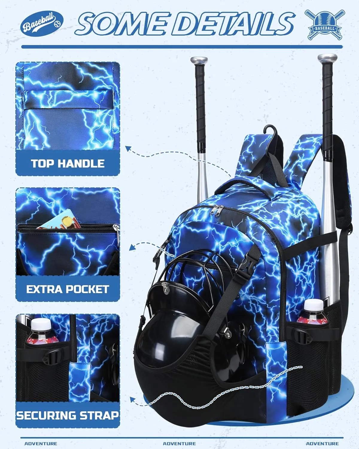 Baseball Softball Backpack for Kids Boys Girls 6-8 8-12 12-14 Large Youth Bat Bag for Gear Storage Baseball Softball Tball Equipment Back Pack with Separate Shoe Bag