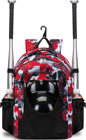 Baseball Softball Backpack for Kids Boys Girls 6-8 8-12 12-14 Large Youth Bat Bag for Gear Storage Baseball Softball Tball Equipment Back Pack with Separate Shoe Bag