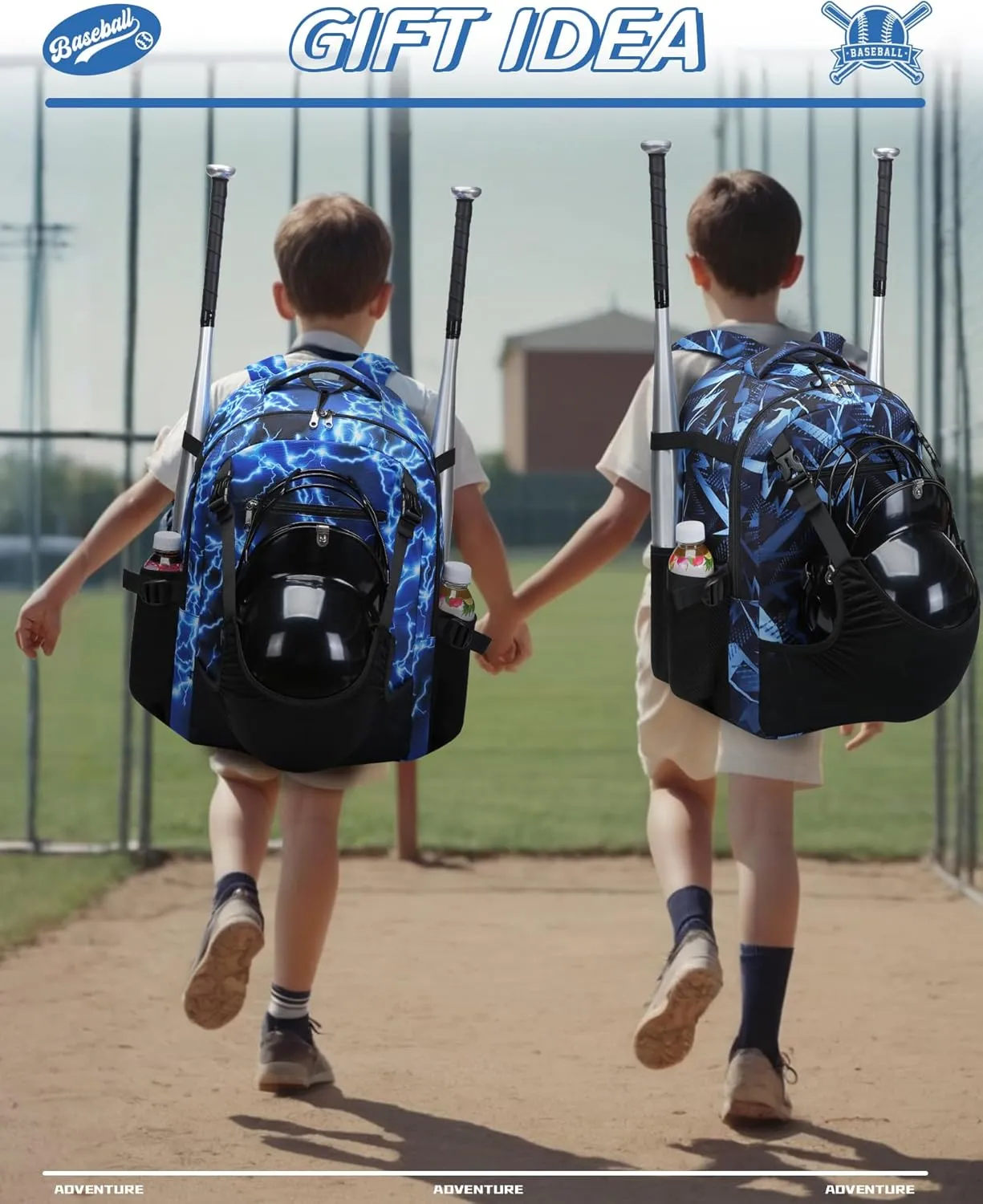 Baseball Softball Backpack for Kids Boys Girls 6-8 8-12 12-14 Large Youth Bat Bag for Gear Storage Baseball Softball Tball Equipment Back Pack with Separate Shoe Bag
