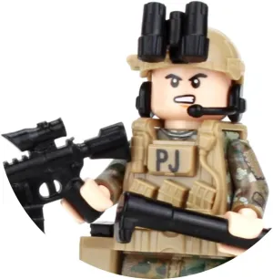 Battle Brick1.6 Inches Tall U.S. Air Force Pararescue PJ OCP Custom Minifigure | Collectible Genuine Military Minifig | Printed Camo | Gear Made in The USA | Great Gift for Ages 10  to Adult AFOL