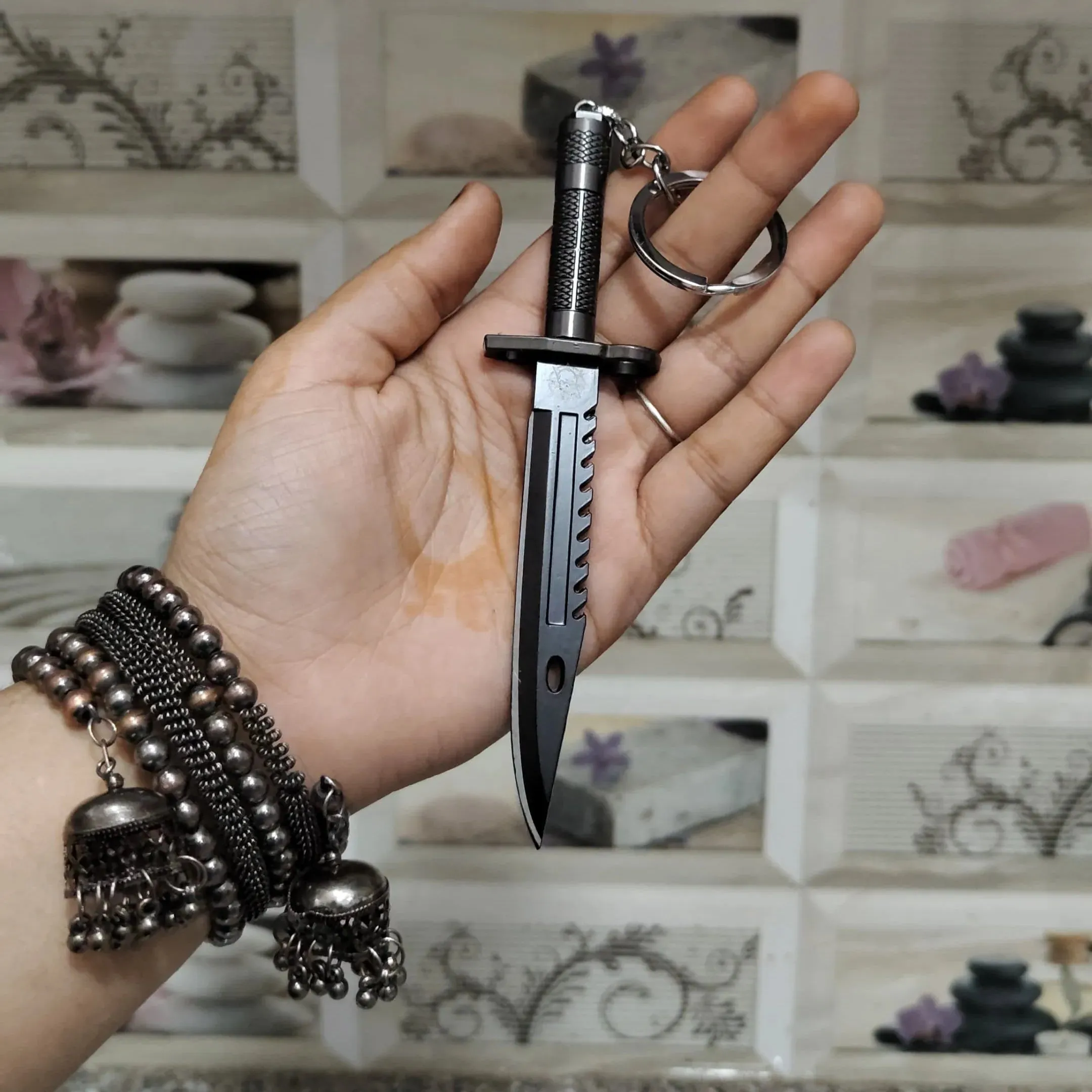Battle Ready Knife Keychain