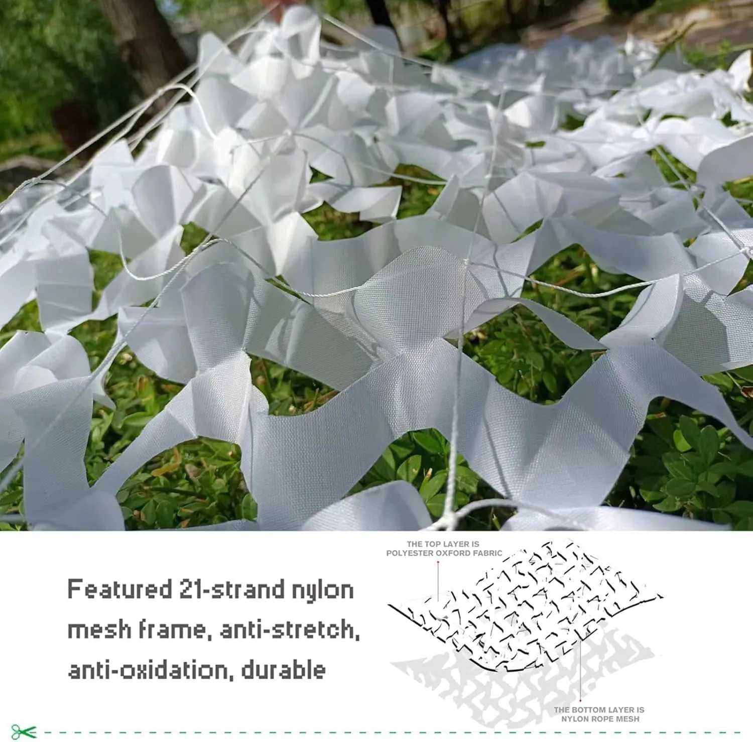 Beige Reinforce Camouflage Net,Decoration Camo Net for Party Decoration,Garden Sunscreen Nets,150D Oxford Fabric Customizable,Breathable/Anti-UV(2x7m(6.6x23ft))