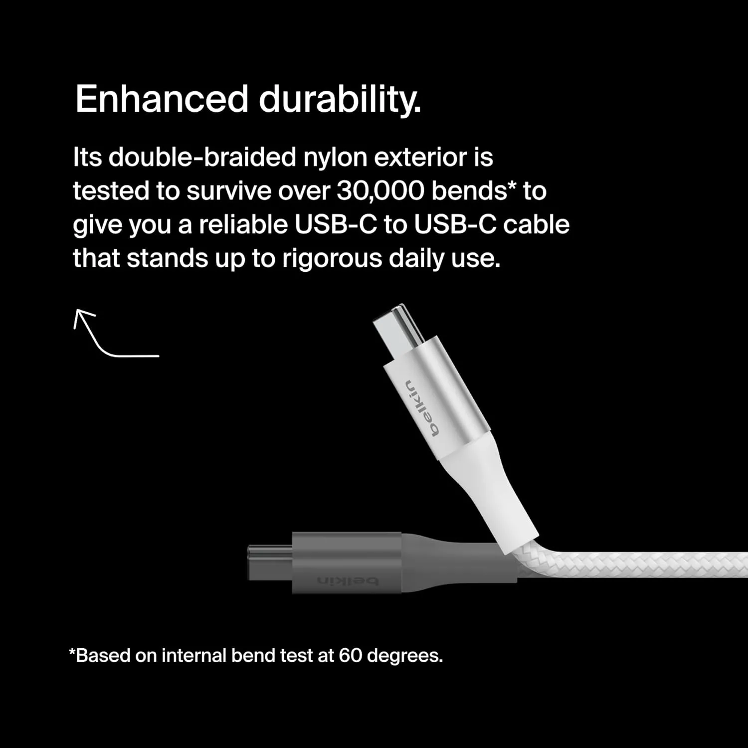Belkin BoostCharge USB-C to USB-C Power Cable (2M/6.6ft) Fast Charging Cable 240W Power Delivery USB-IF for MacBook Pro, iPad, iPhone 16 Series, Galaxy S25 Series, Nintendo Switch 2 & More - White