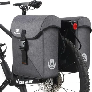 Bike Bag Bicycle Panniers Bike Trunk Bag Bike Rack Bag, Bike Pannier Set For Luggage Racks 35L Large Bicycle Bags With Waterproof Rain Cover, Saddle Bag For Ebike, MTB, Road Bike