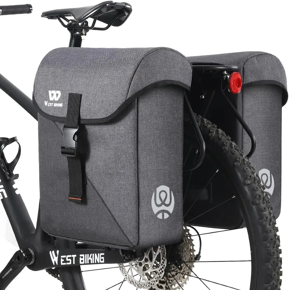 Bike Bag Bicycle Panniers Bike Trunk Bag Bike Rack Bag, Bike Pannier Set For Luggage Racks 35L Large Bicycle Bags With Waterproof Rain Cover, Saddle Bag For Ebike, MTB, Road Bike