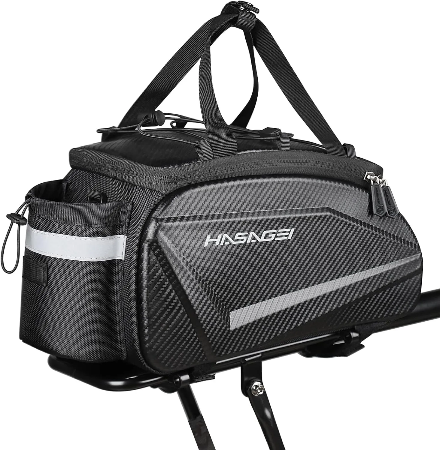 Bike Bag,Bicycle Bag,Bike Rack Bag,About 9L Big Capacity,Waterproof,Toolless Installation,Durable,With Portable Strap & Rain Cover Bike Trunk Storage Travel Bag Panniers