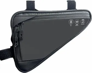 Bike Frame Storage Bag, Water Resistant Bicycle Triangle Bag with Two Side Pockets, Reflective Under Seat Tool Accessories Pouch, Front tube Bag for Mountain Road Bike, MTB, 2L