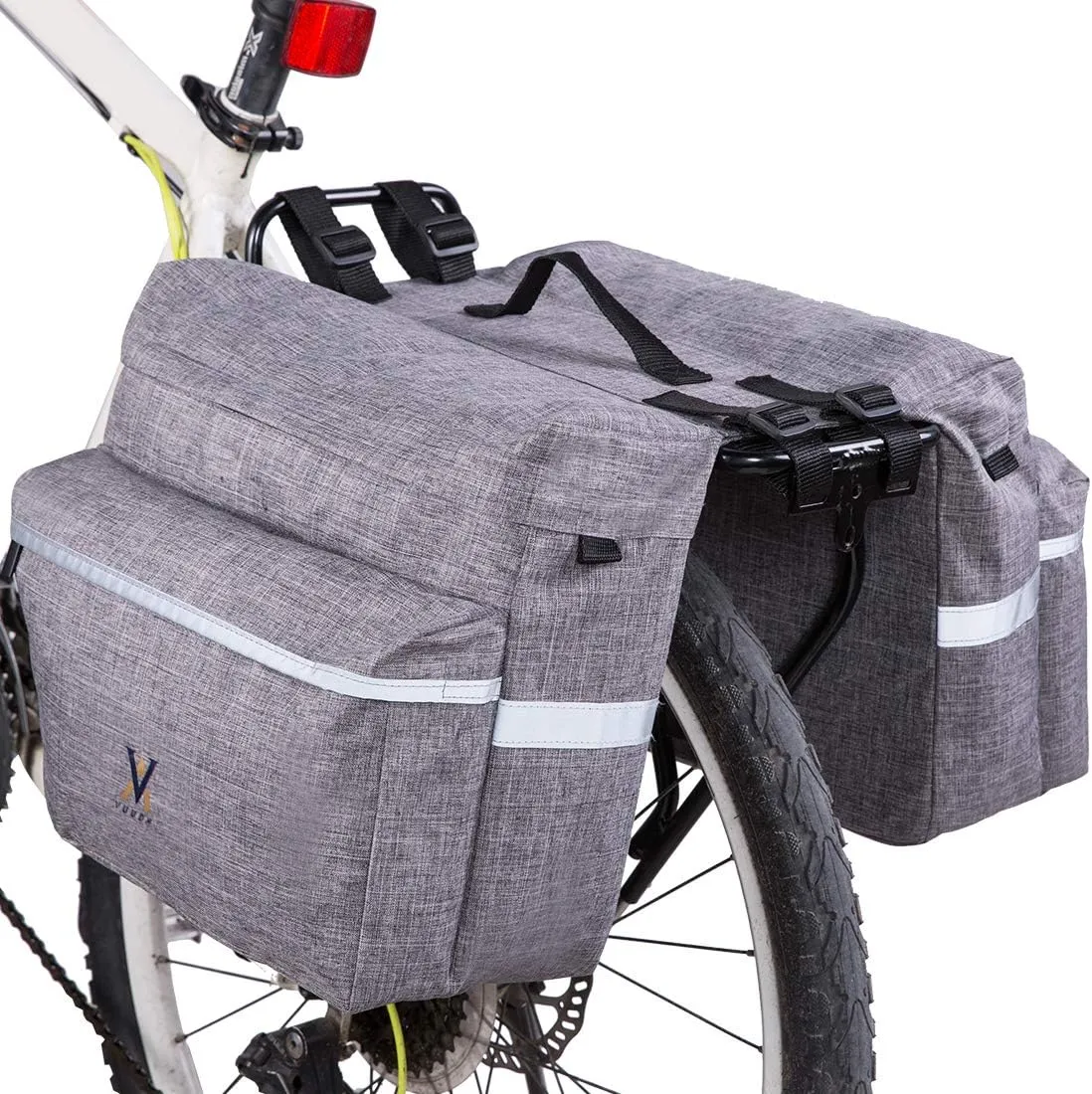 Bike Pannier Bag - 30L Bicycle Bag with Reflective Trim, Water-Resistant Bike Rear Seat Saddle Bags