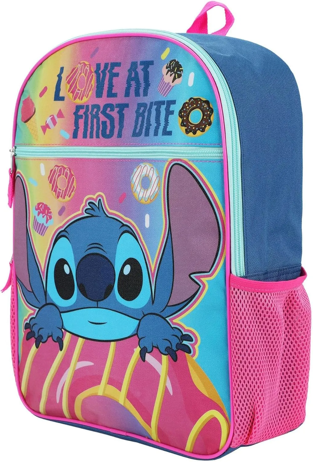 Bioworld Disney Stitch Love At First Bite 16 Inch Backpack