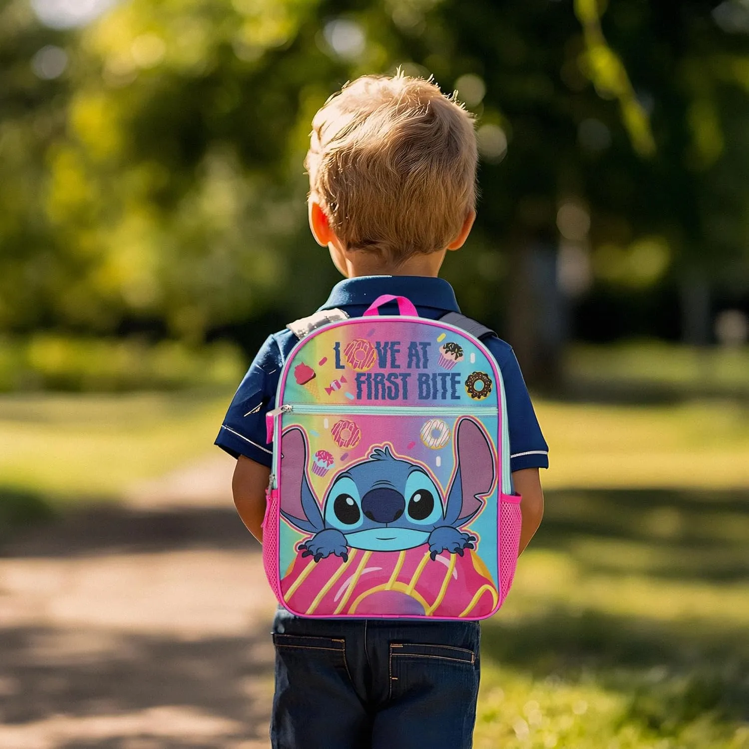 Bioworld Disney Stitch Love At First Bite 16 Inch Backpack