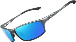 BIRCEN Polarized Mens Sunglasses: UV Protection Sports Shades for Men Women Sport Driving with Al-Mg Frame