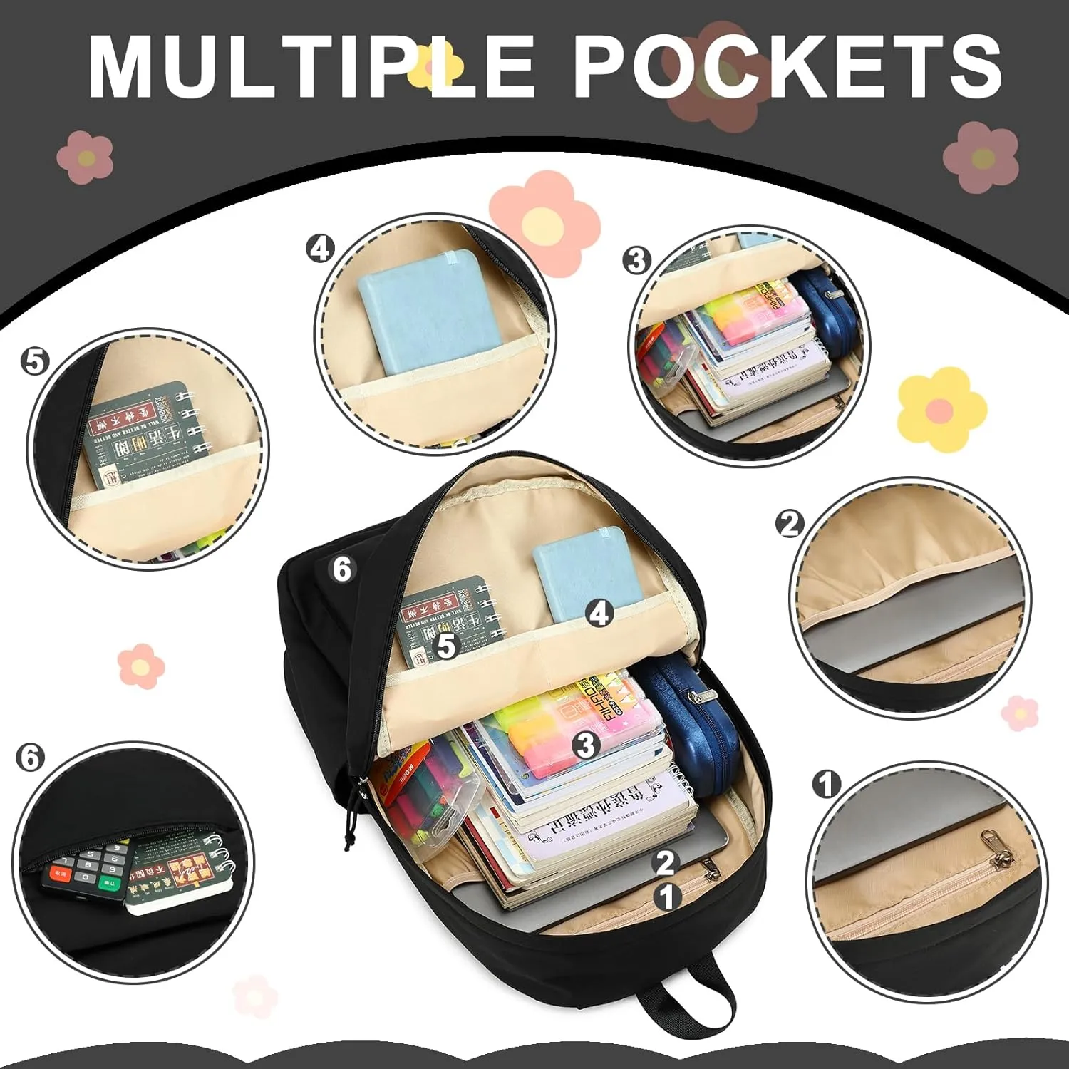Bluboon Backpack for School Kids Backpack Girls Bookbag Laptop Backpack Gifts for Women