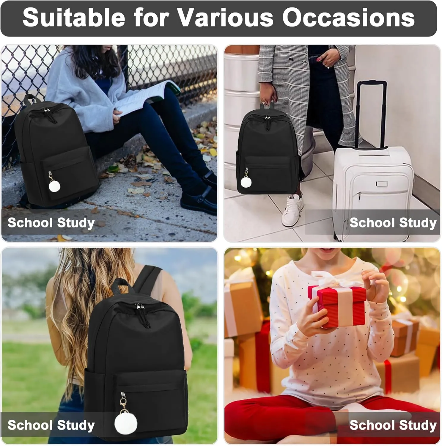 Bluboon Backpack for School Kids Backpack Girls Bookbag Laptop Backpack Gifts for Women