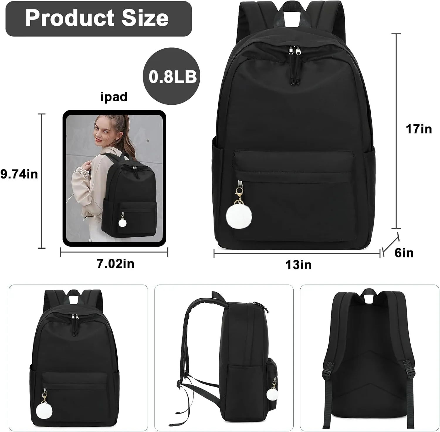 Bluboon Backpack for School Kids Backpack Girls Bookbag Laptop Backpack Gifts for Women