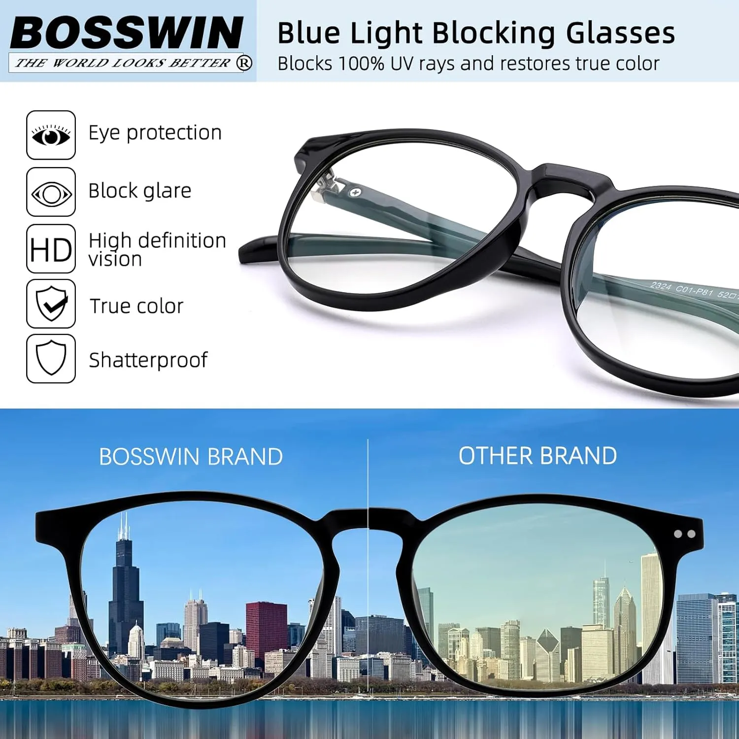 Blue Light Blocking Glasses for women/men - 4Pack Computer Reading/Gaming/TV/Phones Glasses Anti UV Glare Eyestrain