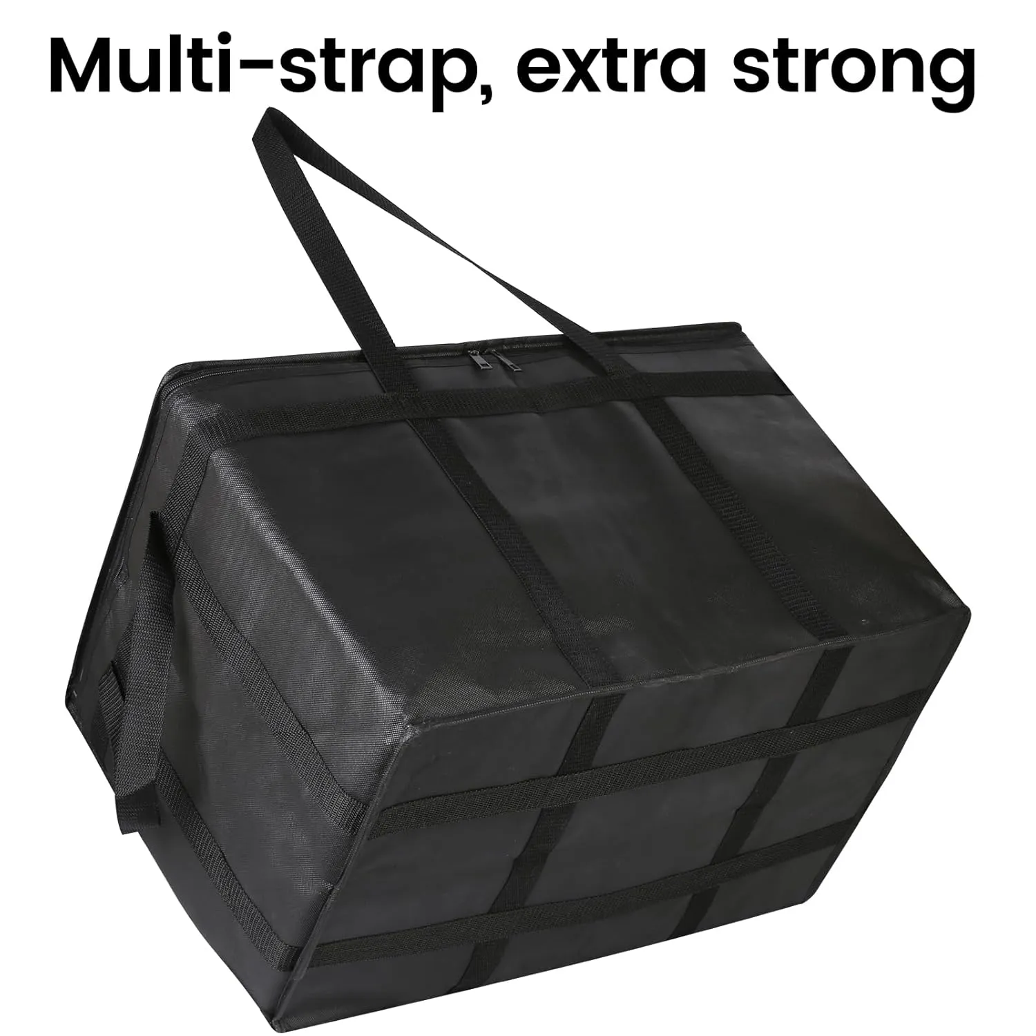Bodaon 1-Pack Insulated Food Delivery Bag With Hard Bottom, XXXL Pizze Cooler Bags, Thermal Cold/Hot Styrofoam Carrier for Doordash/Travel/Shopping/Catering/Car, Dashers Door Dash Accessories