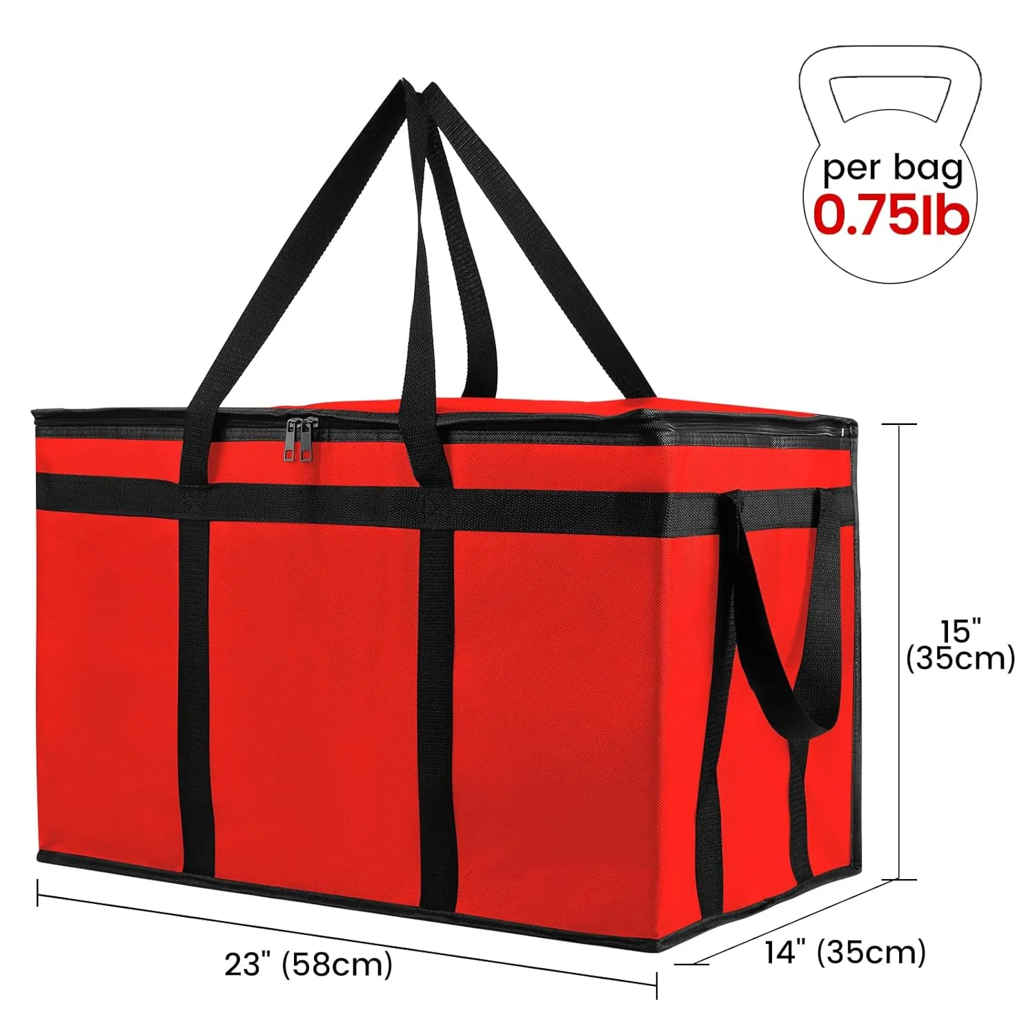 Bodaon 3-Pack Insulated Food Delivery Bag, XXXL Pizze Cooler Bags, Warmer/Frozen, Cold/Hot Thermal Styrofoam Carrier for Car/Travel/Shopping/Catering/Doordash, Dashers Door Dash Accessories