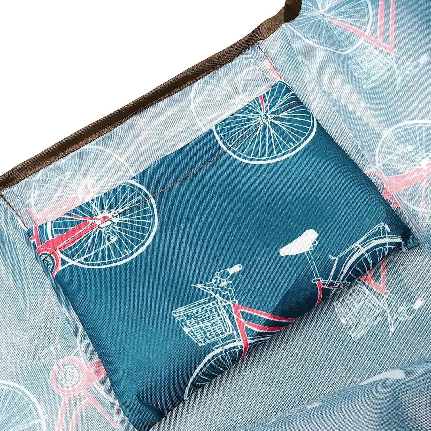 Bowbear Foldable Nylon Reusable Shopping Grocery Bag (Set of 2), Bicycle