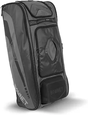 Bownet Commander Catcher’s Bag – Wheeled Baseball & Softball Gear Bag w/Helmet & Bat Storage, 14 Pockets, Travel Ready