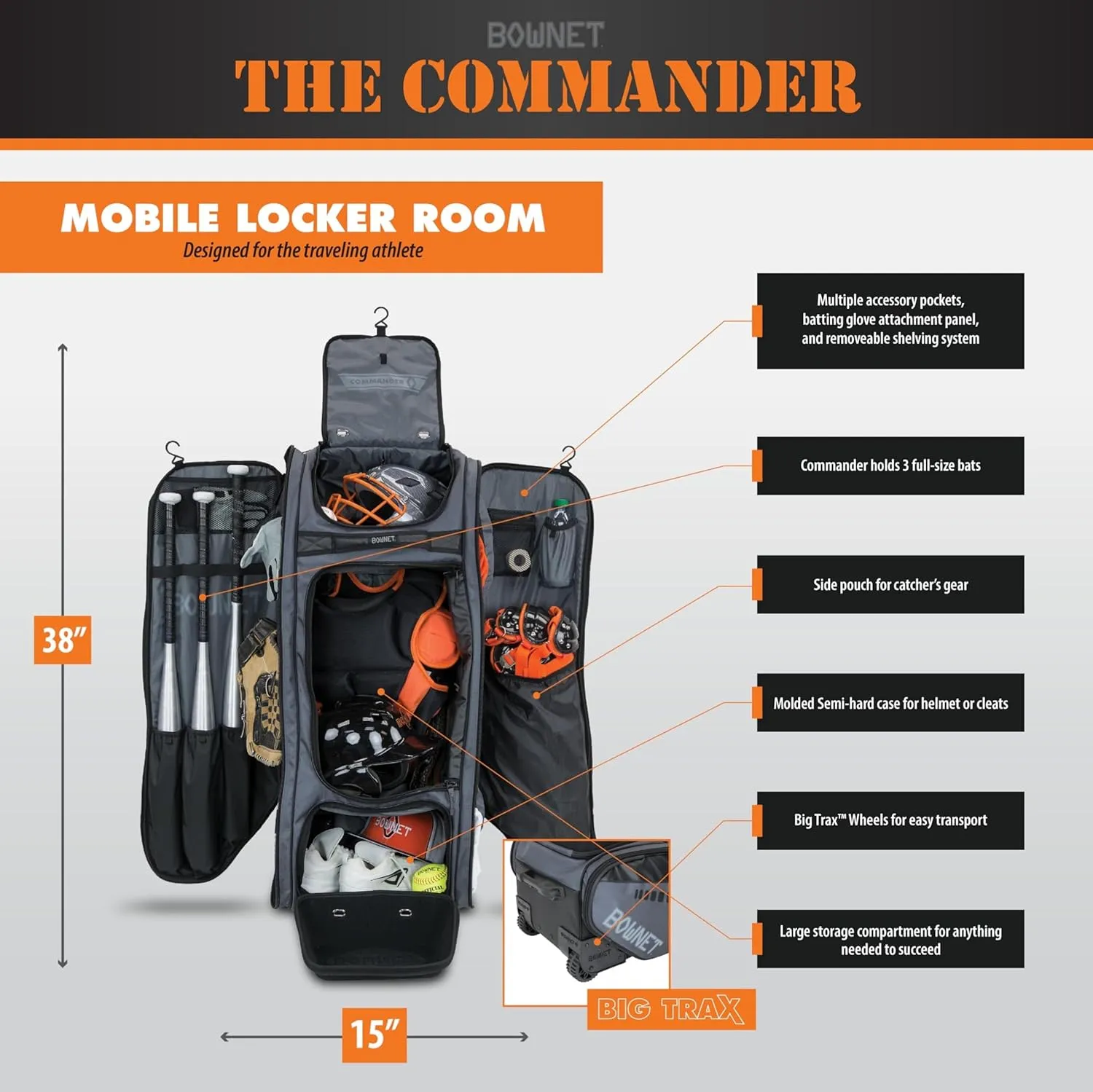 Bownet the Commander' Ultimate Catcher's Bag