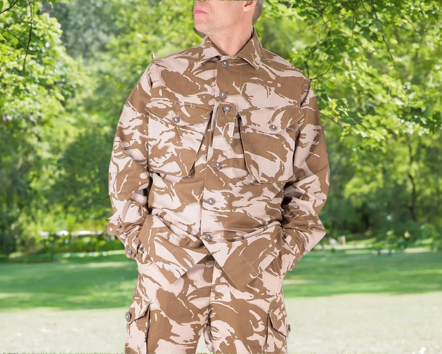 British Army Jacket Combat Tropical Desert Camouflage Shirts Men DPM Camo Lightweight Military Surplus Issue