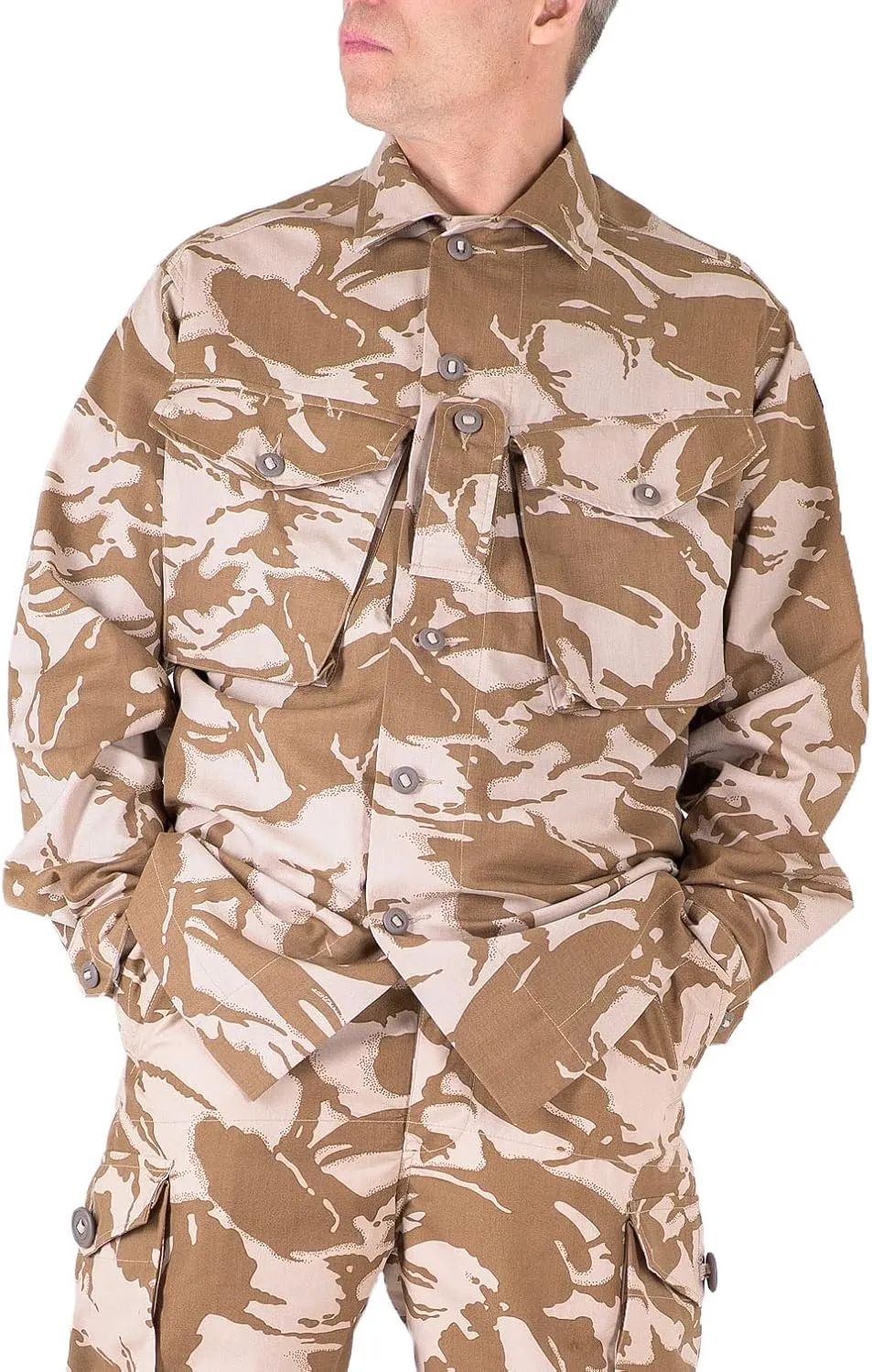 British Army Jacket Combat Tropical Desert Camouflage Shirts Men DPM Camo Lightweight Military Surplus Issue