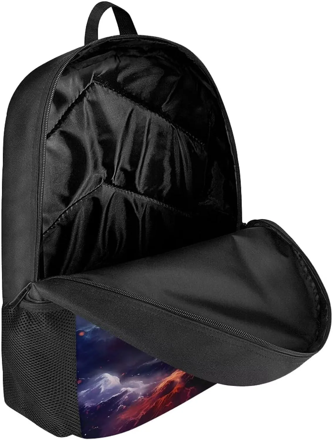 Burning Soccer Backpack for Boys Girls Fans,Lightweight Kids School Bag with Adjustable Padded Straps Book Bag for Middle Hight School Casual Bag