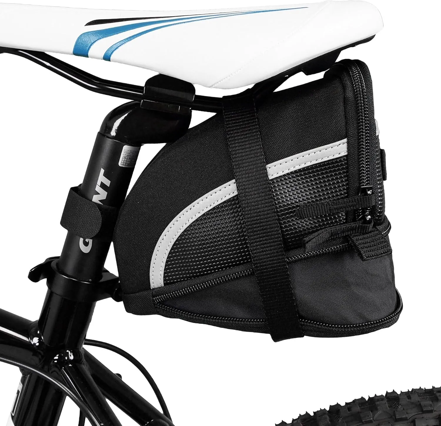 BV Bicycle Strap-On Saddle Bag with perfect Size I With reflective for a Safety ride I Seat Bag, Cycling Bag - Bike Bag for all our essentials, bike bags for bicycles, bike seat bag