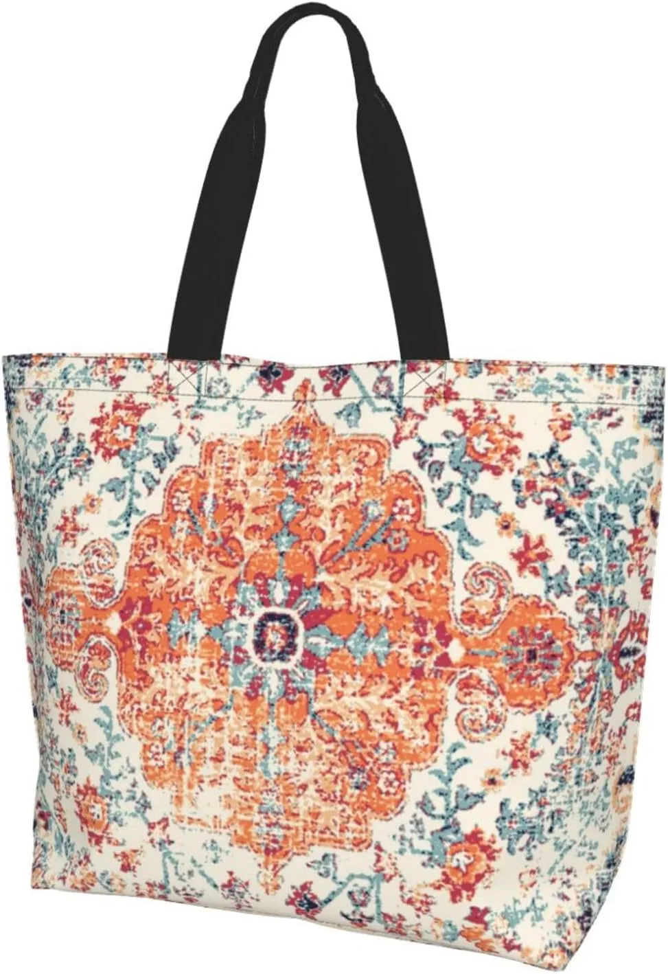 Camouflage Camo Large Tote Bag Casual Shoulder Bags Reusable Grocery Handbag For Women Travel Shopping Gym