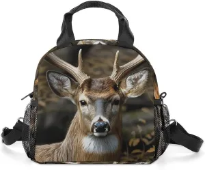 Camouflage Deer Insulated Lunch Bag Portable Lunch Box Tote Cooler Bags Lunchbox For Travel Picnic Work